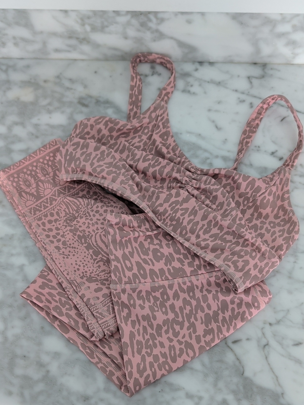 Spell Pink Cheetah Print Bra And Leggings Matching Set Size Small